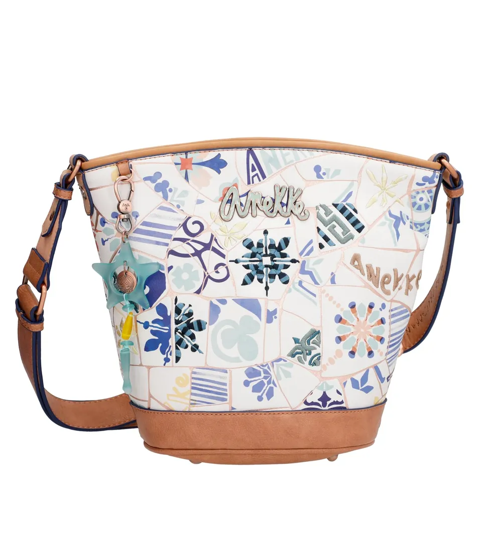 ANEKKE Mediterranean Sunrise borsa tracolla ovale donna stampata