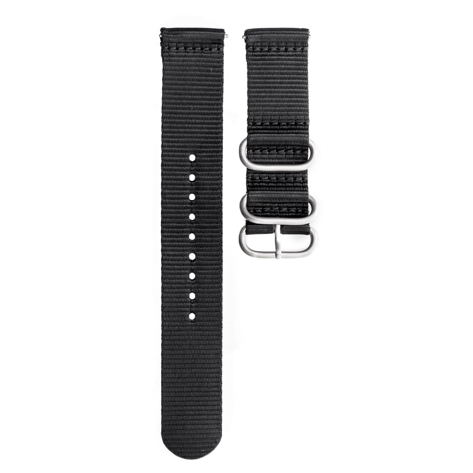 Dango cinturino orologio nylon due pezzi nero 22mm