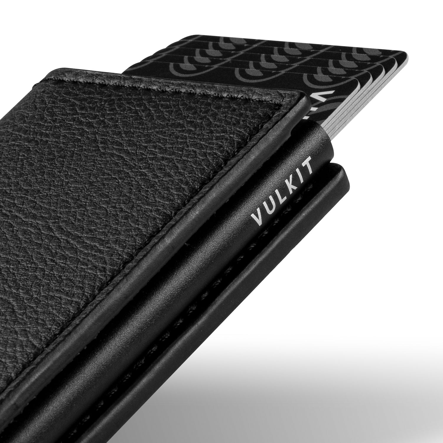 VULKIT VC201 porta carte alluminio RFID marrone bifold