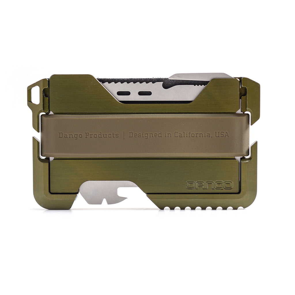 Dango T01 Tactical portafoglio alluminio Moss Green 12 carte RFID