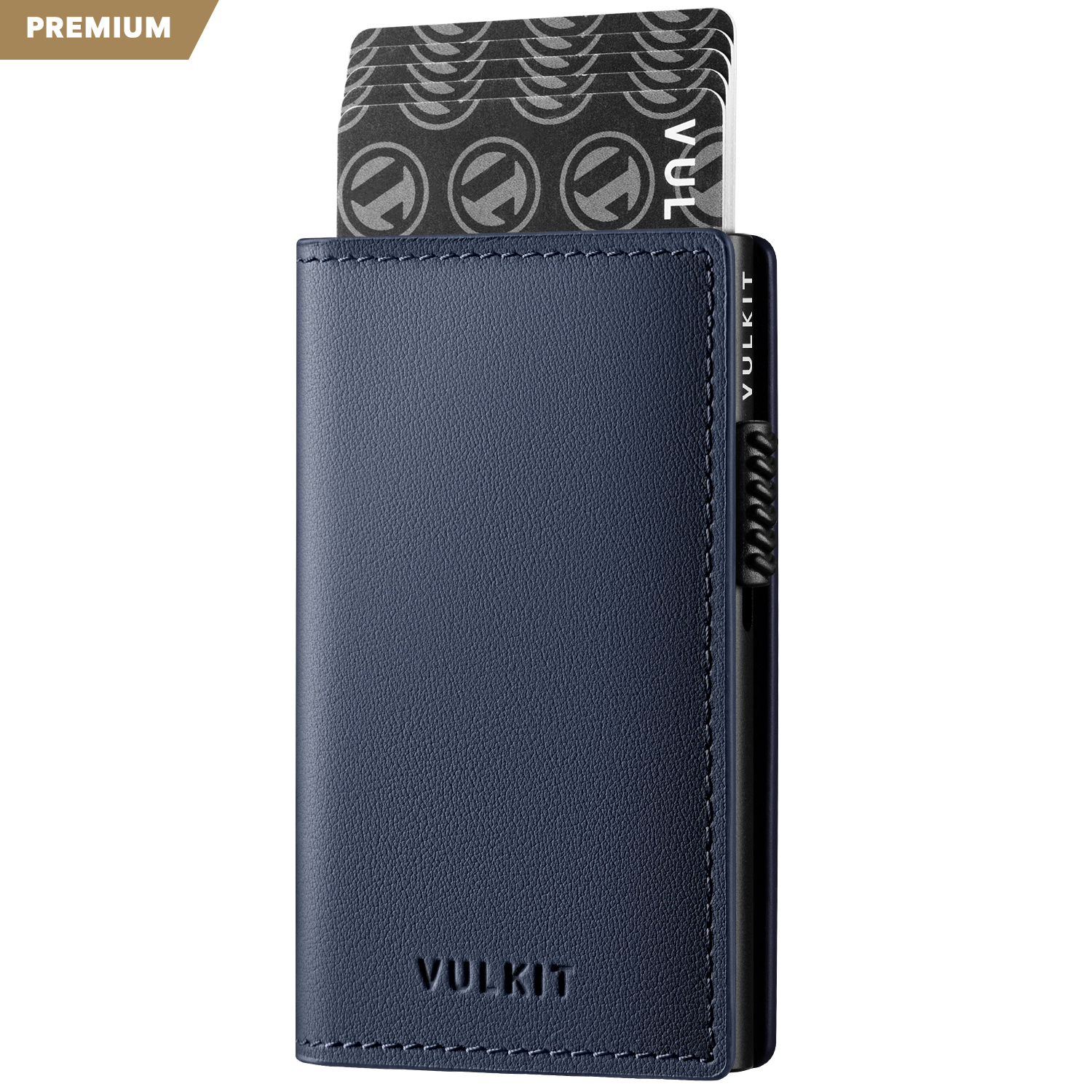 VULKIT VC305P Portafoglio Pop-Up Pelle Nero 11 Carte RFID