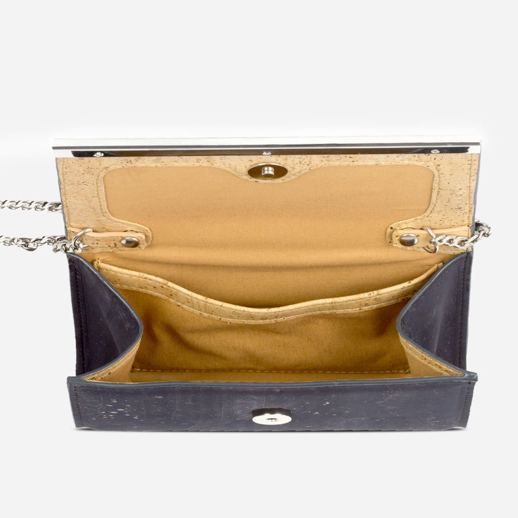 Corkor Bags Pochette in Sughero Blu S da Sera