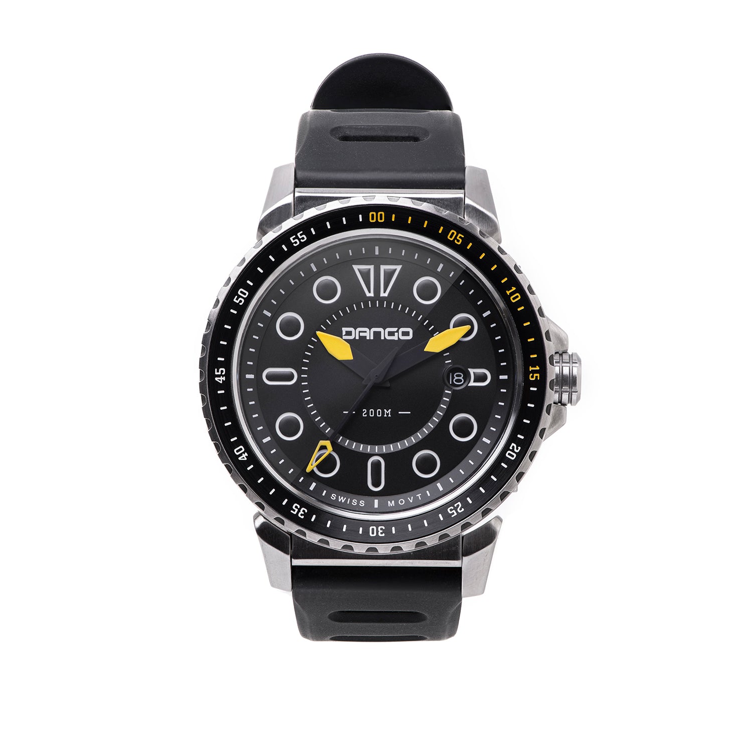 Dango Watches Sport cinturino orologio rosso silicone 22mm