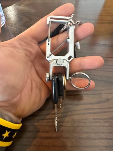 Dango Carabiner Moschettone Alluminio + Portachiavi 8 Chiavi