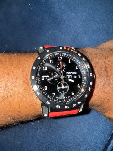 Dango CR-01 cronografo uomo 45mm pelle Jet Black