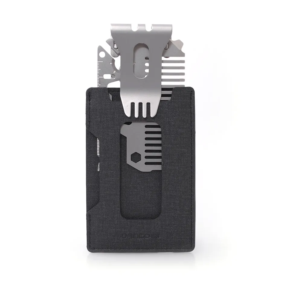 Dango S-Series S1 Stealth portafoglio slim DTEX nero 9 carte bundle