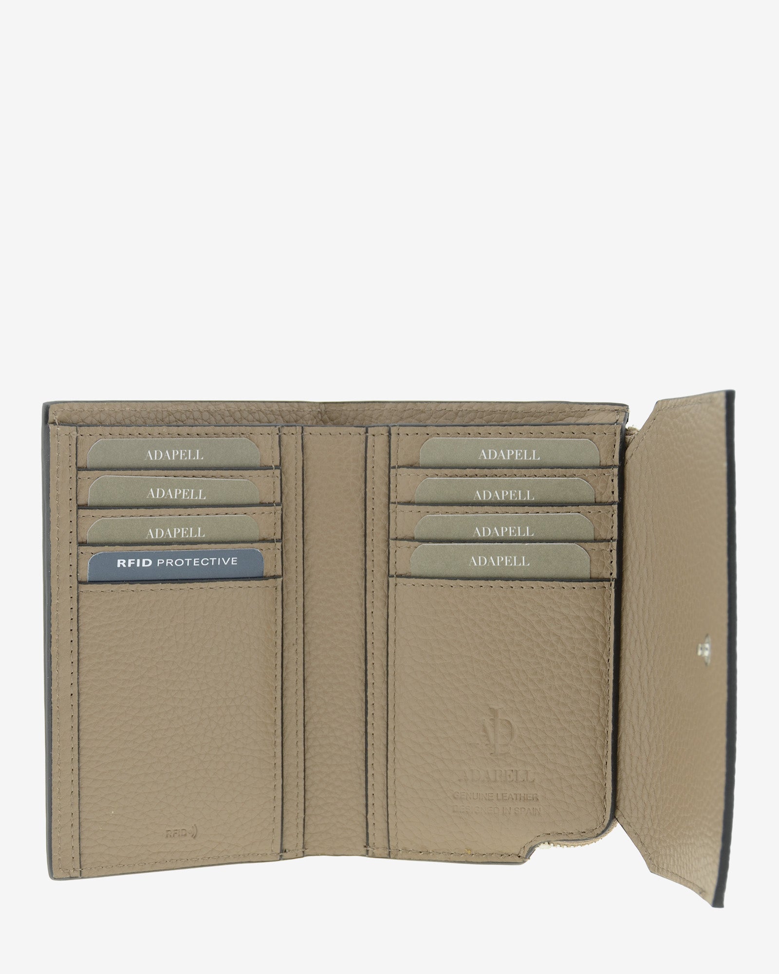 Adapell Nude portafoglio piccolo donna pelle topo 8 carte RFID