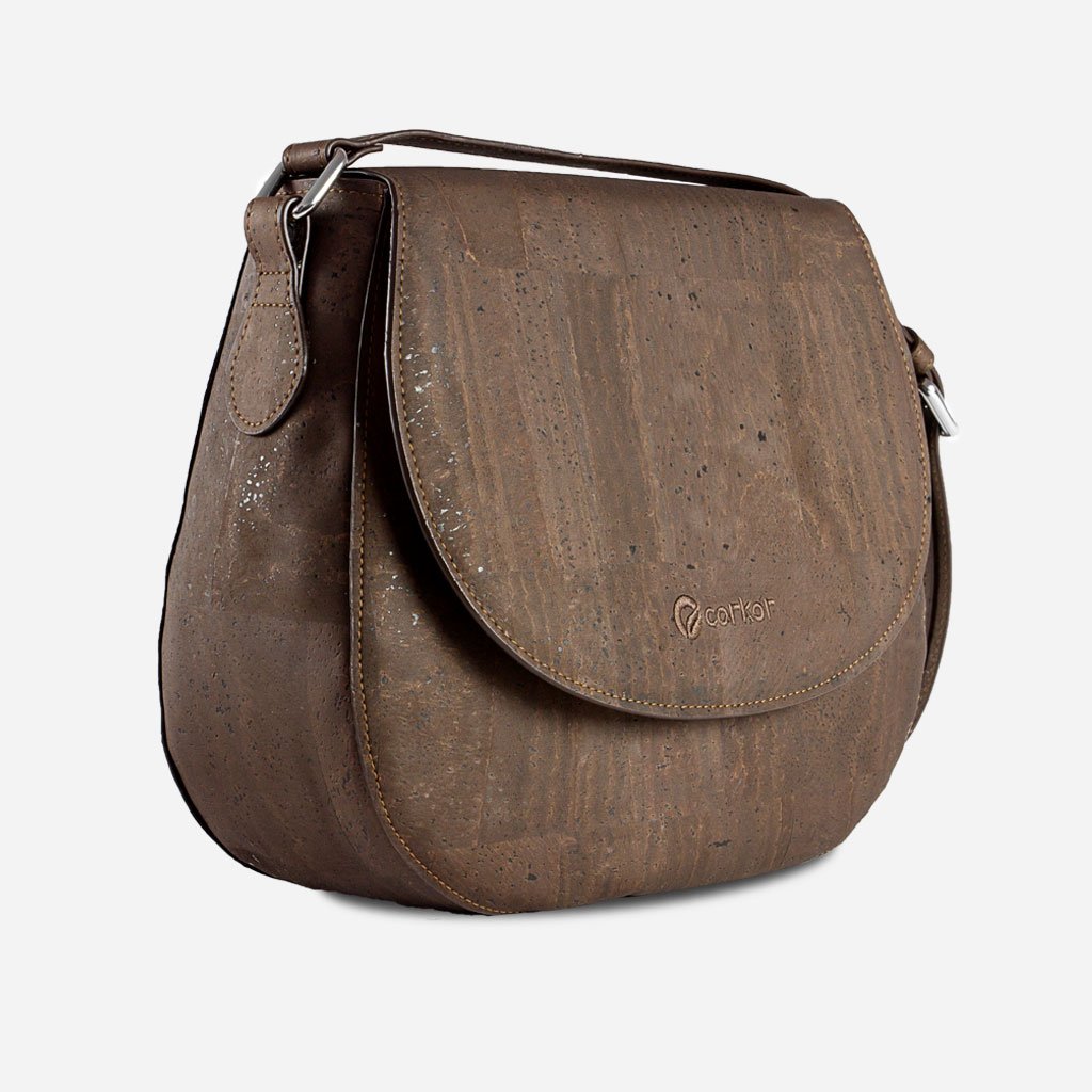 Corkor Bags Zaino Tracolla Sughero Vegano Marrone