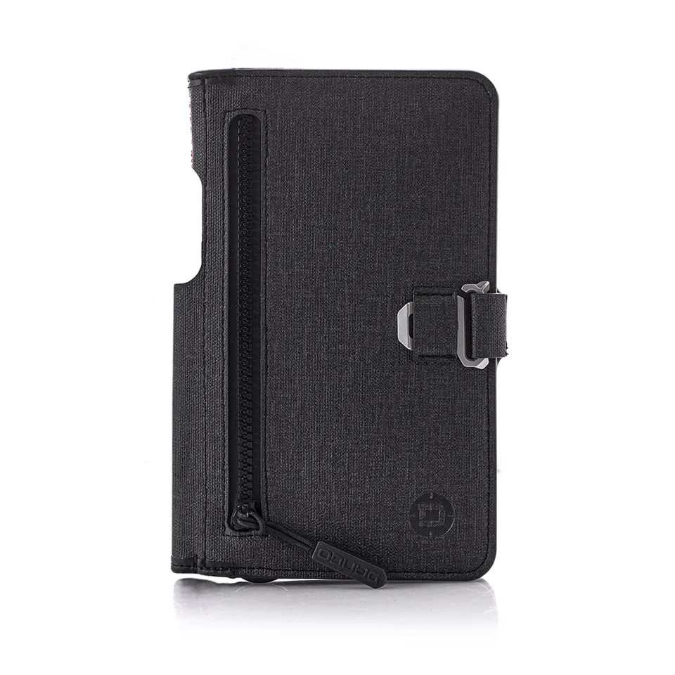 Dango P02 Pioneer portafoglio viaggio nero DTEX porta passaporto