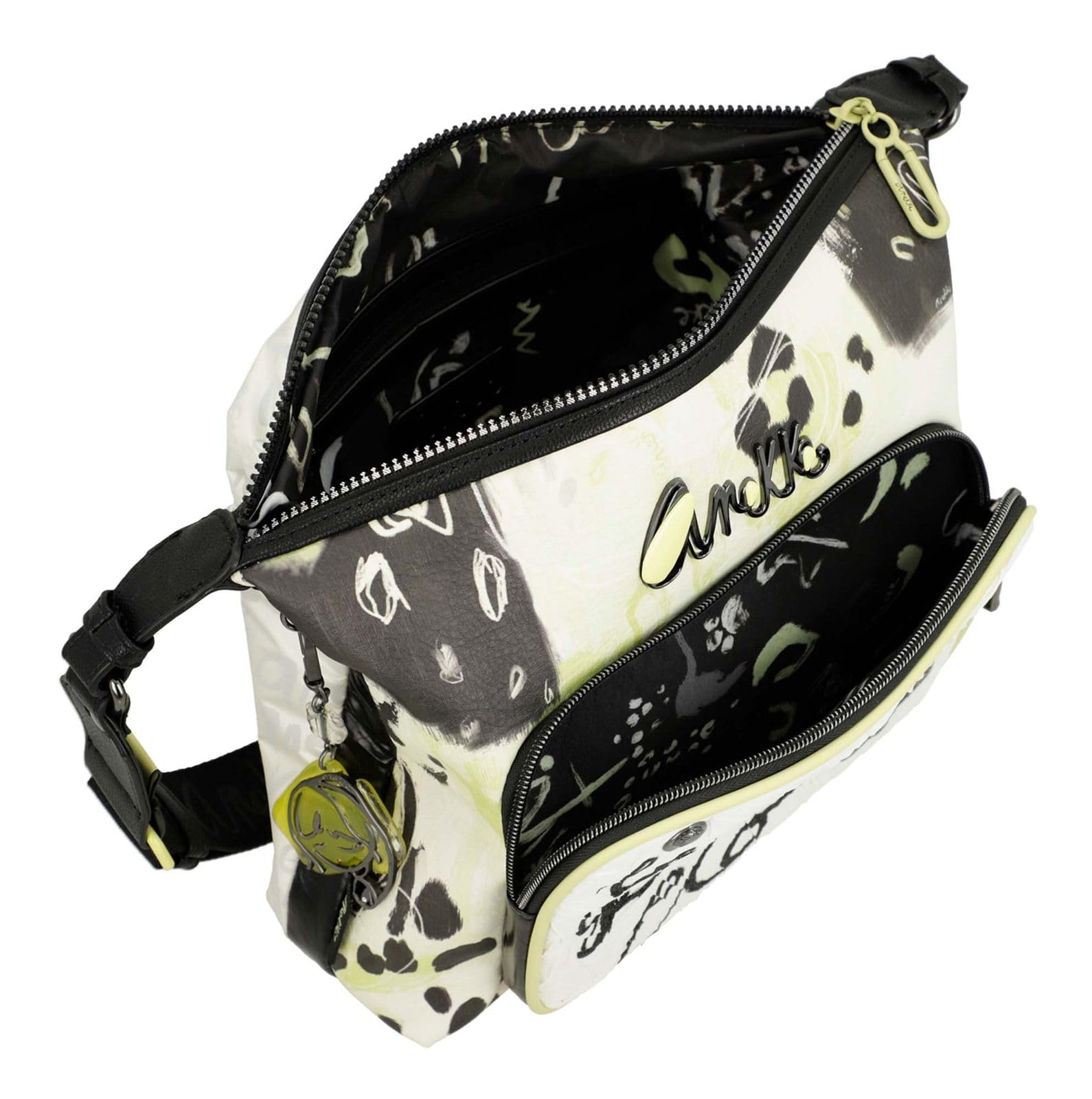 Anekke Nature Towanda borsa a tracolla grande bianca 27x24