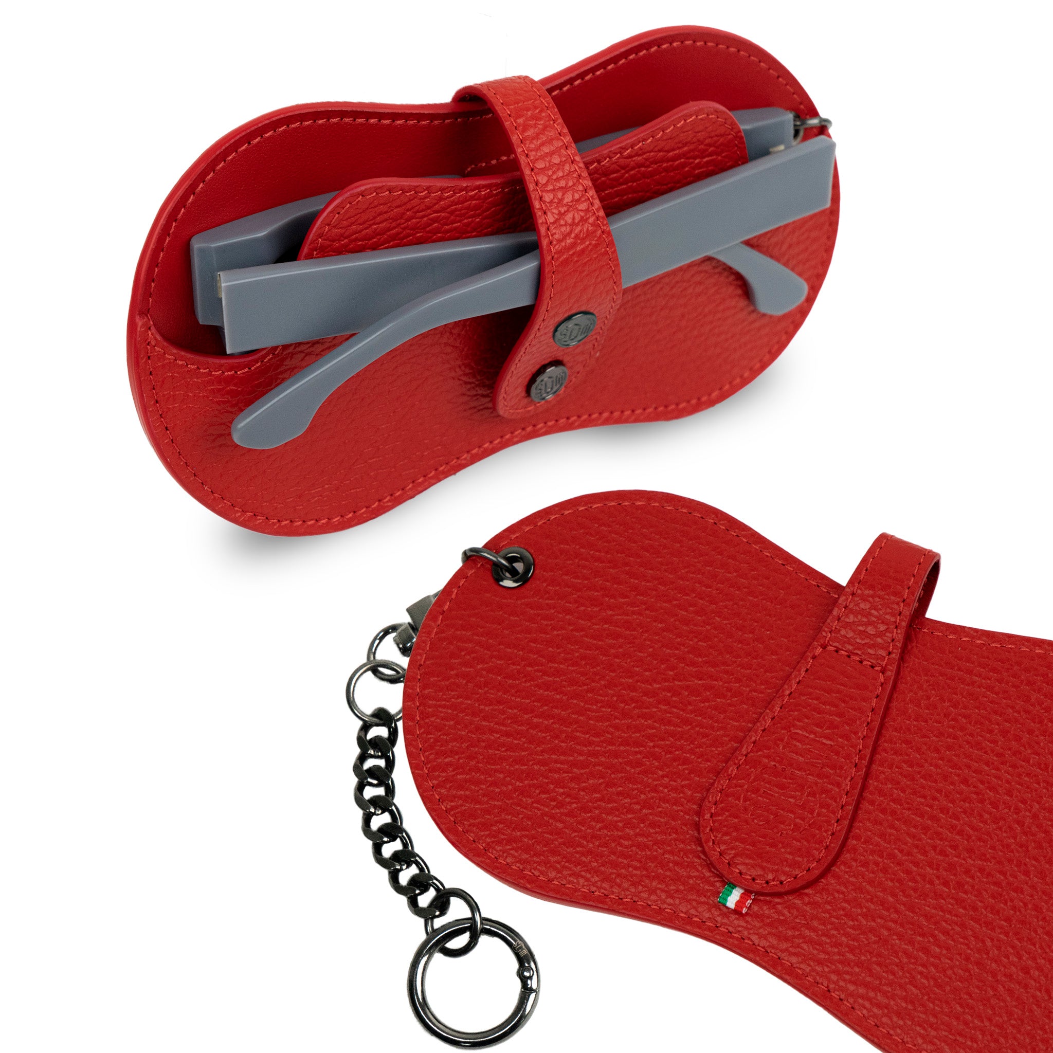 SLim Vision Rosso portaocchiali pelle bottalato