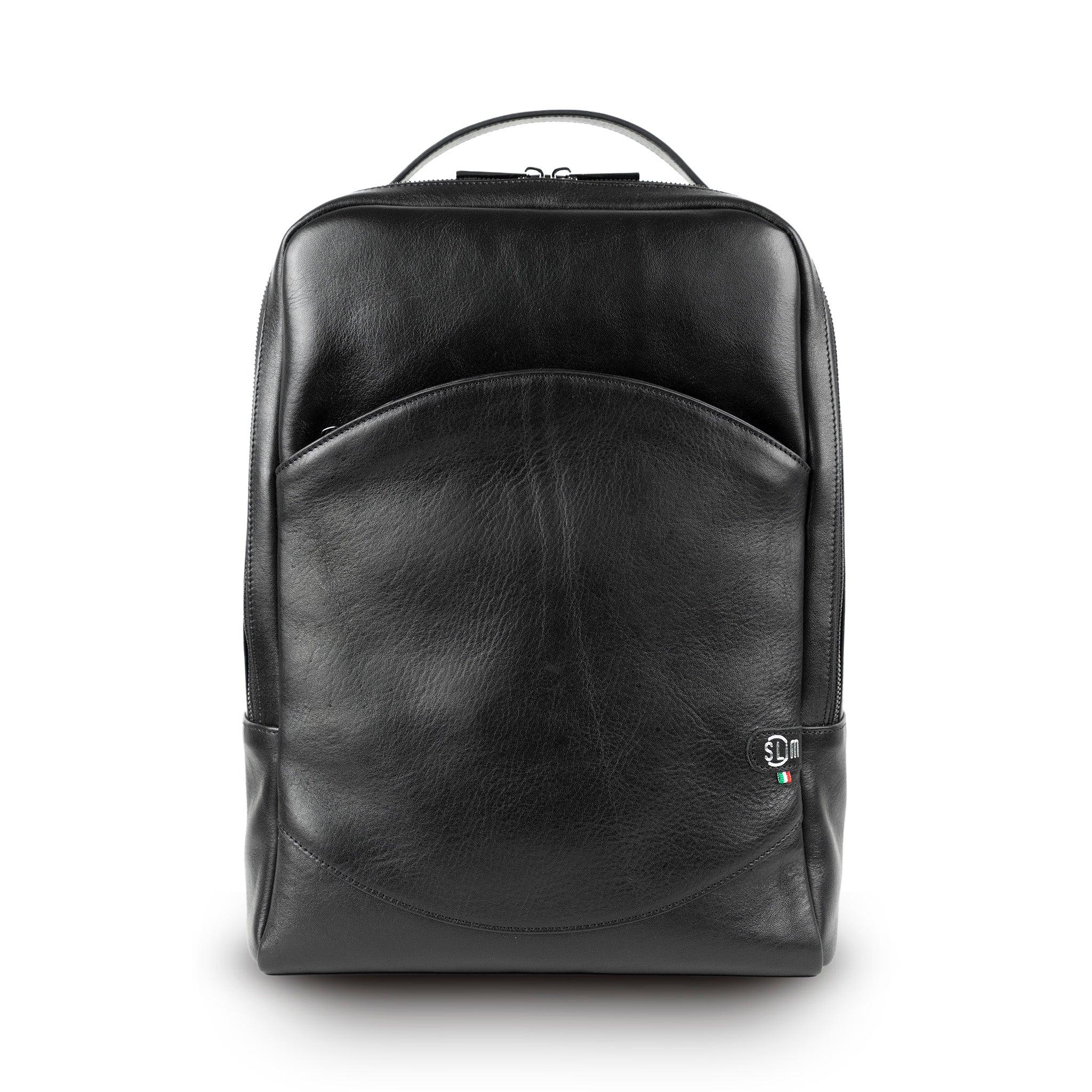 SLim Zaino SLim zaino medio nero concia vegetale 8,5 L