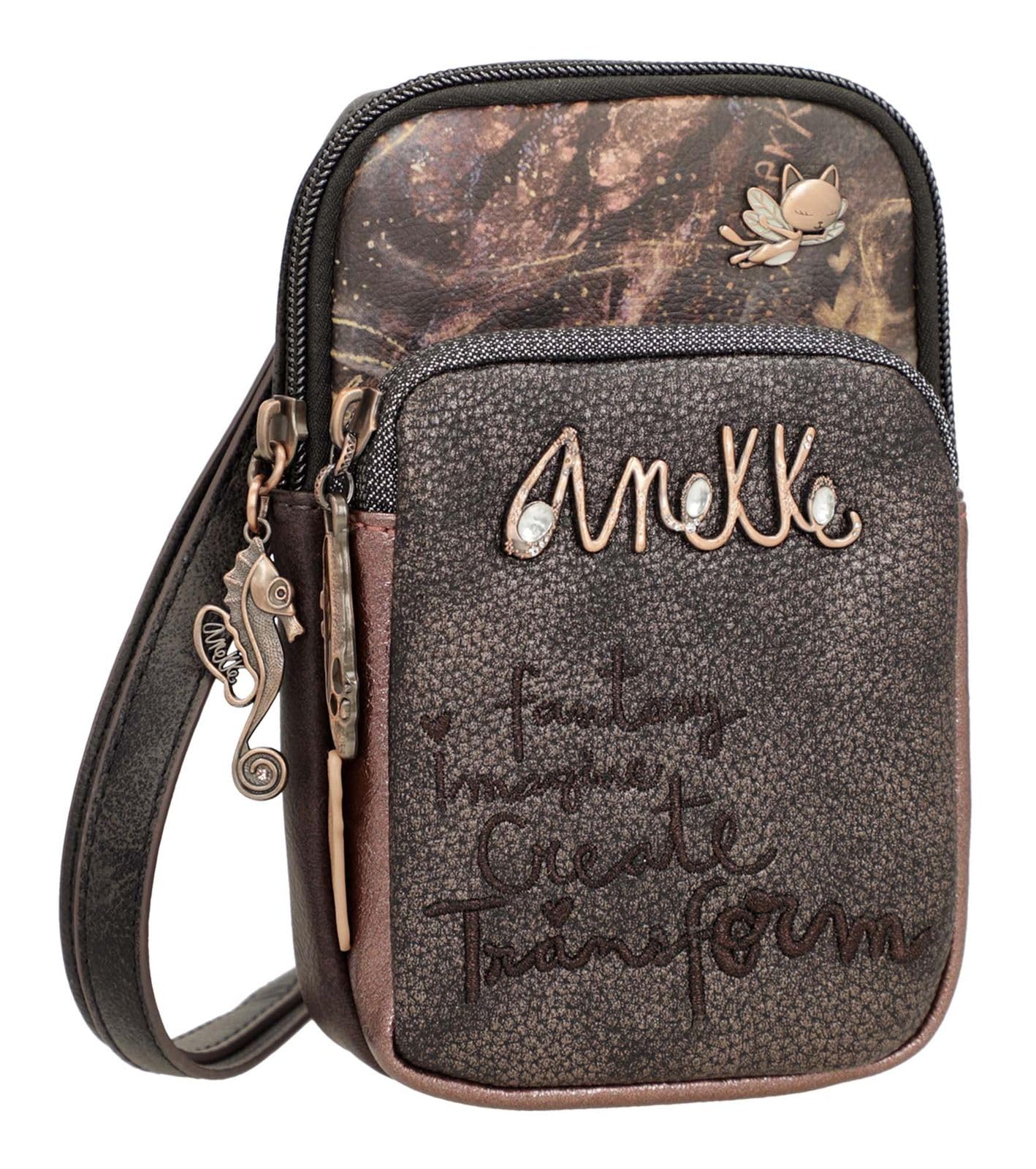 Anekke Branch Land tracolla mini marrone 12x19x5 cm