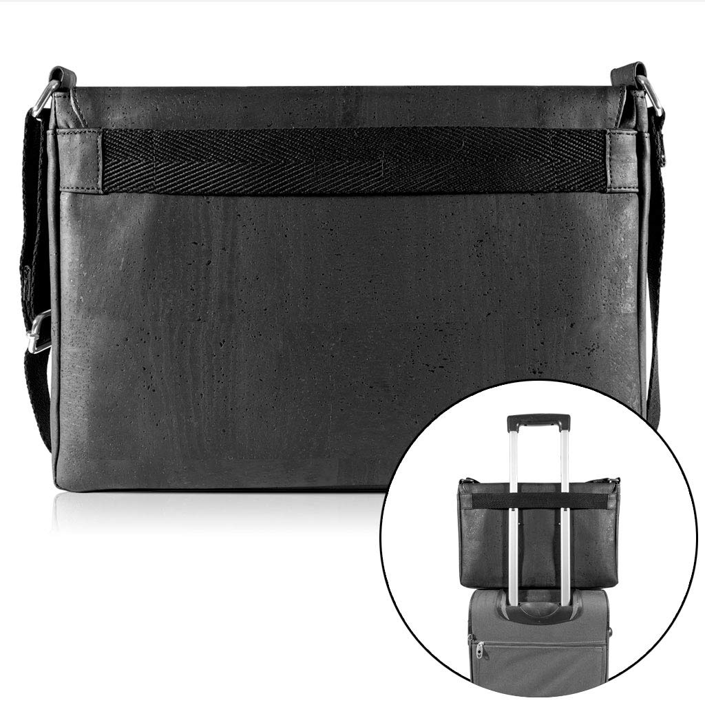 Corkor Bags Borsa Portatile a Tracolla Sughero Nero