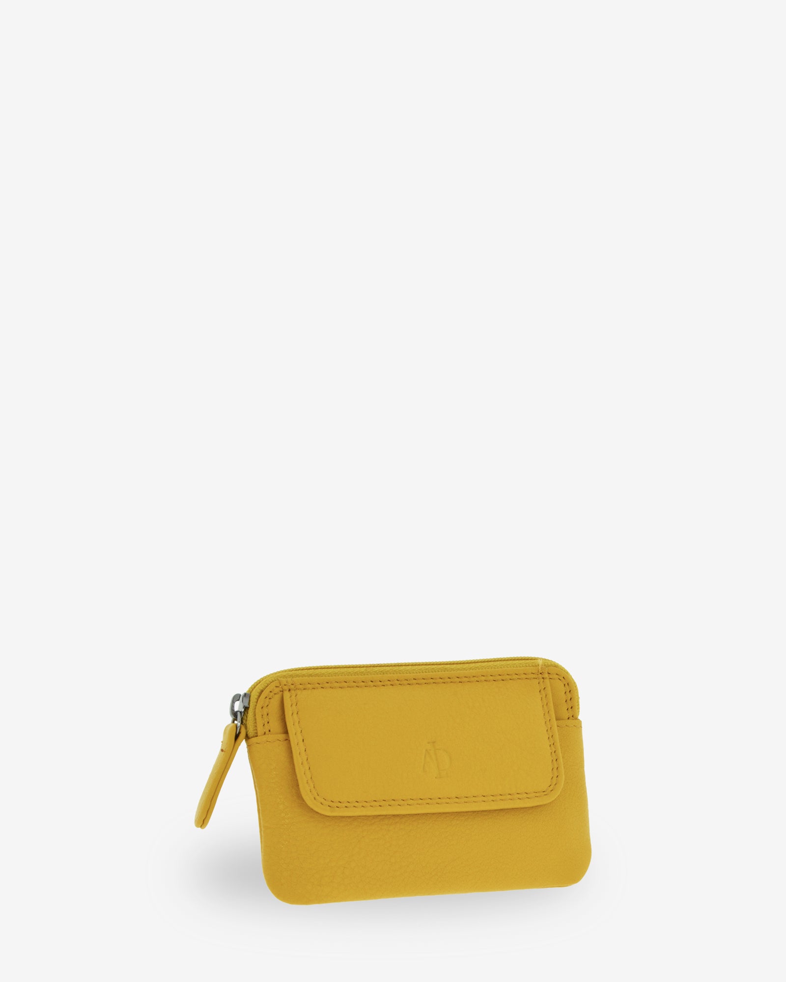 Adapell 8078 portamonete sottile patta Nero doppia zip chiavi