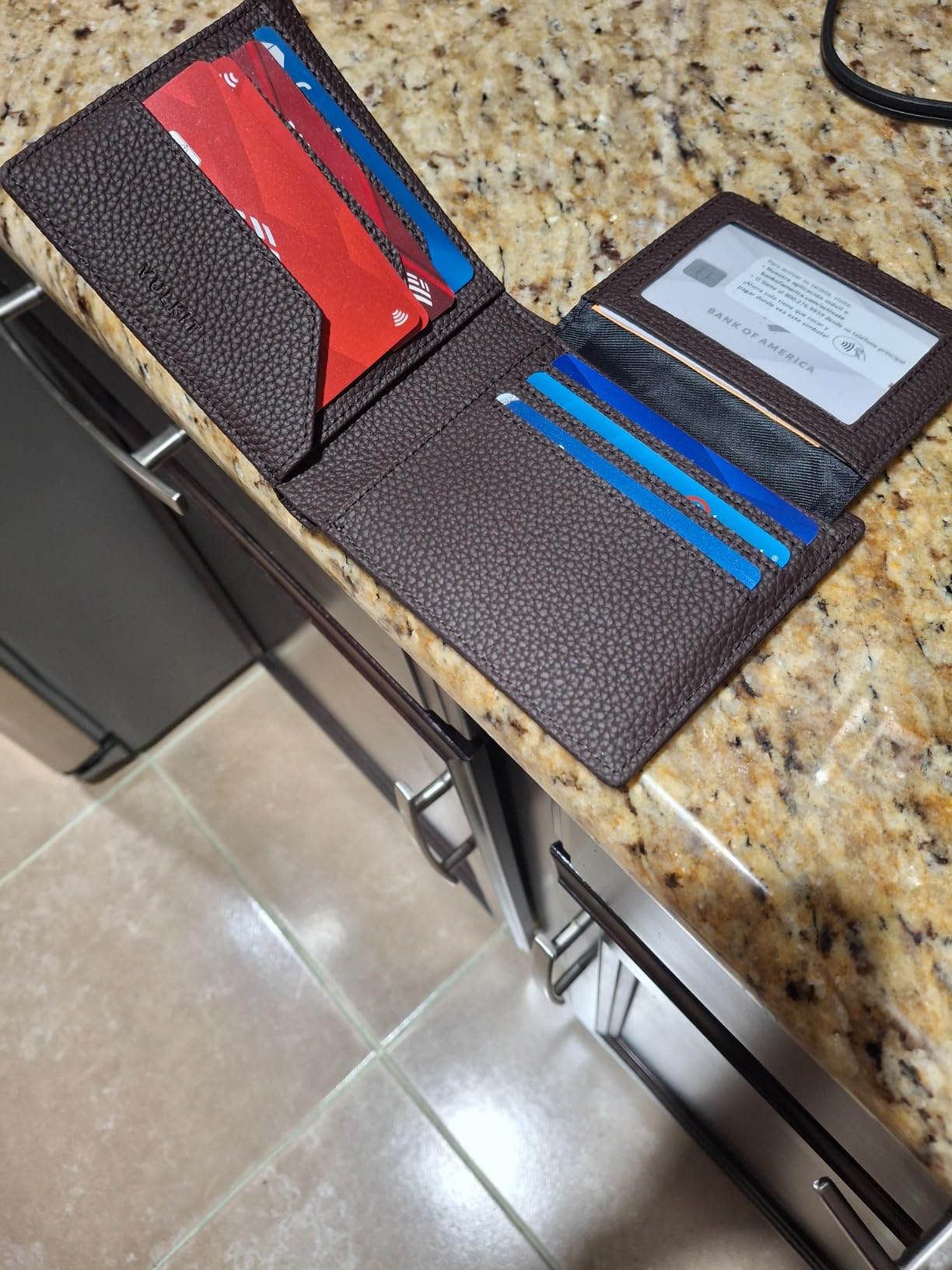 VULKIT VW119P portafoglio pelle nero bifold RFID