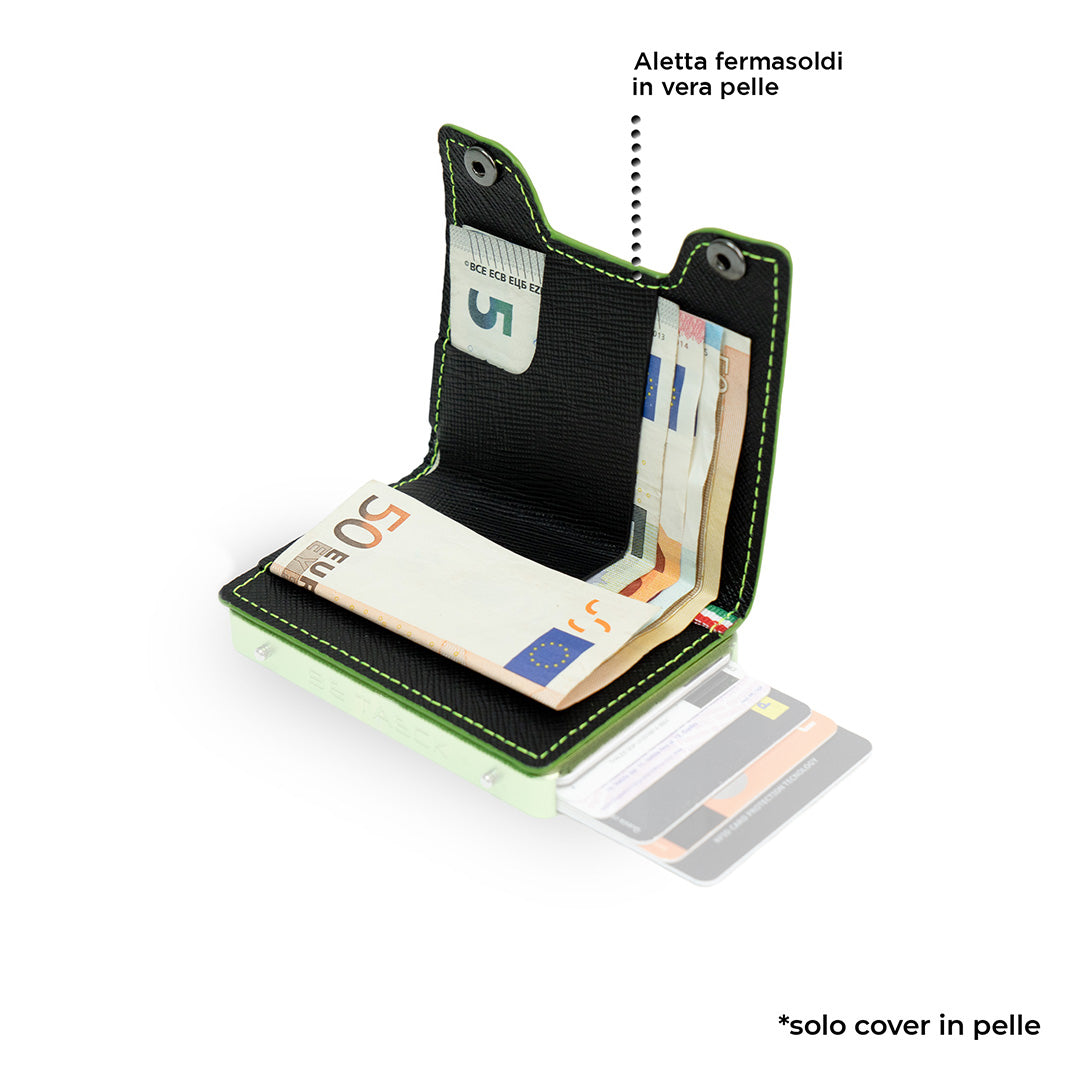 SLim Cover Pelle Be Tasck Saffiano Nero Verde cover pelle