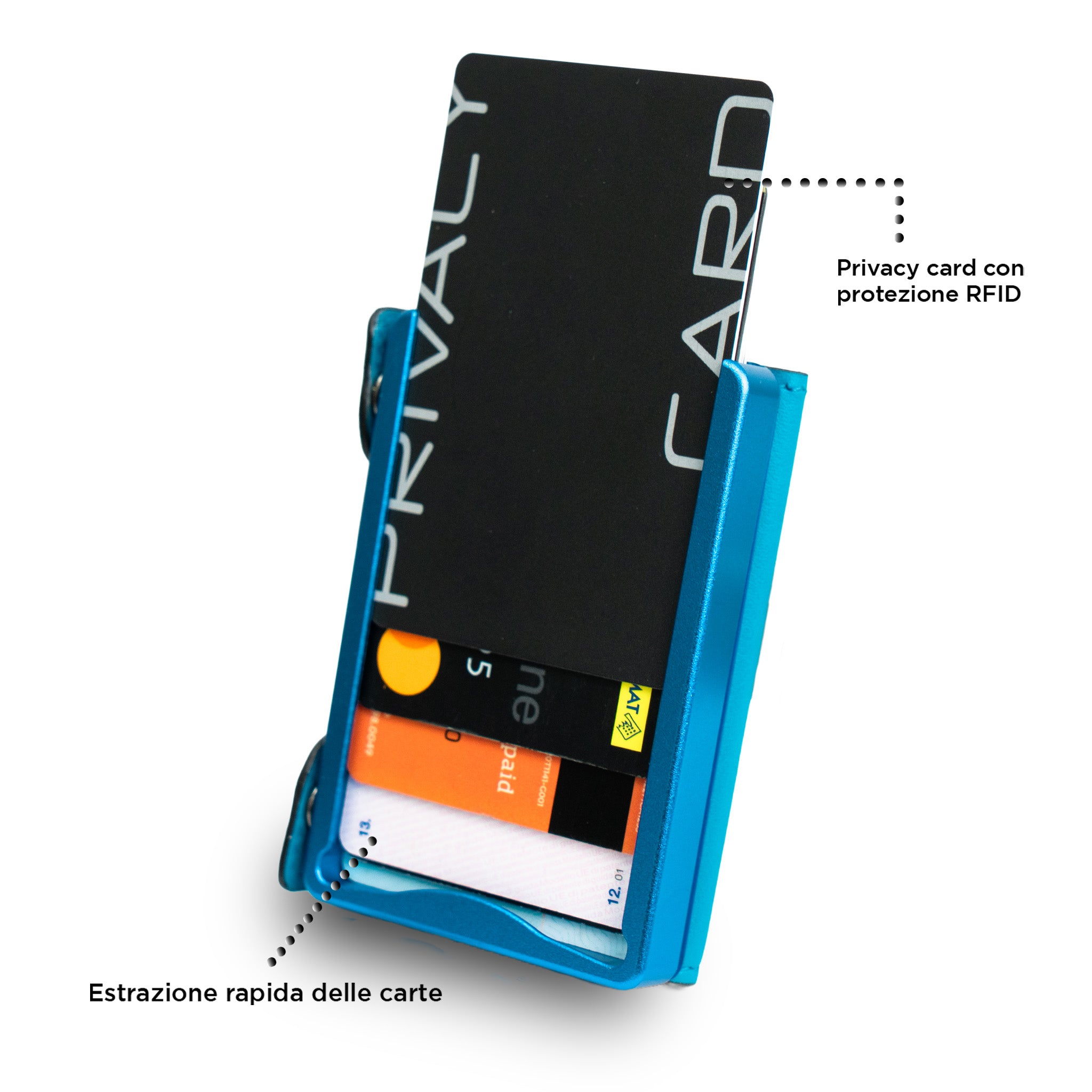 SLim Be Tasck Portafoglio Pelle Liscia Azzurro