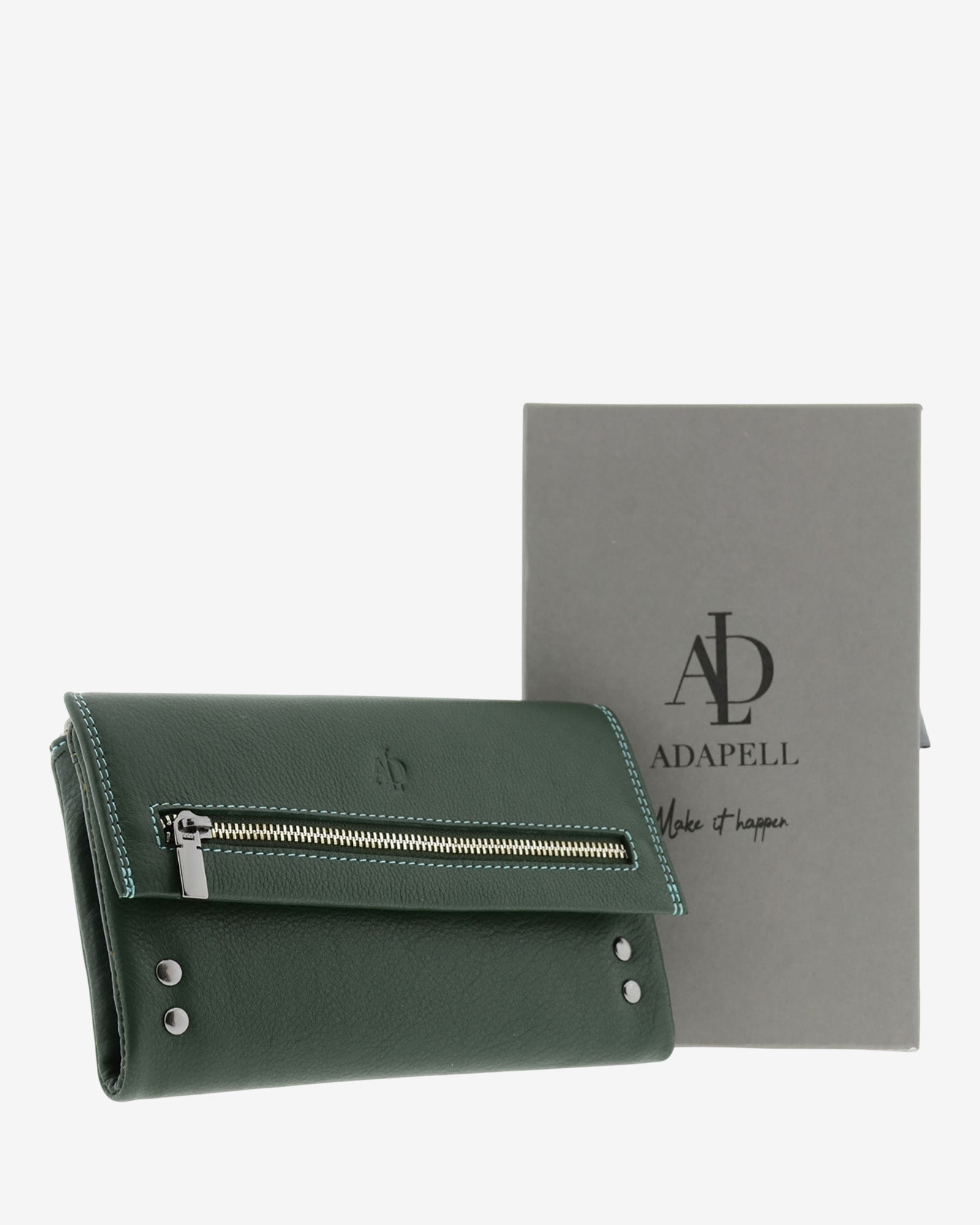 Adapell Satine 4163 portafoglio grande donna pelle nero 12 carte