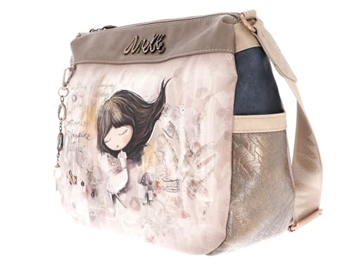 Anekke Memories borsa a tracolla grande ricamata colorata