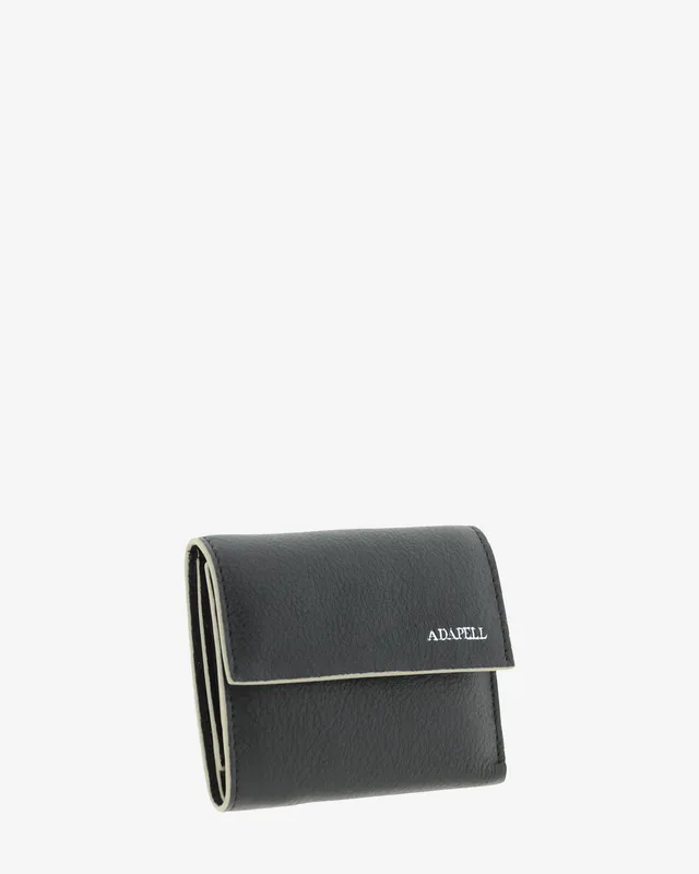 Adapell Essenza 8080 portafoglio piccolo pelle nero RFID