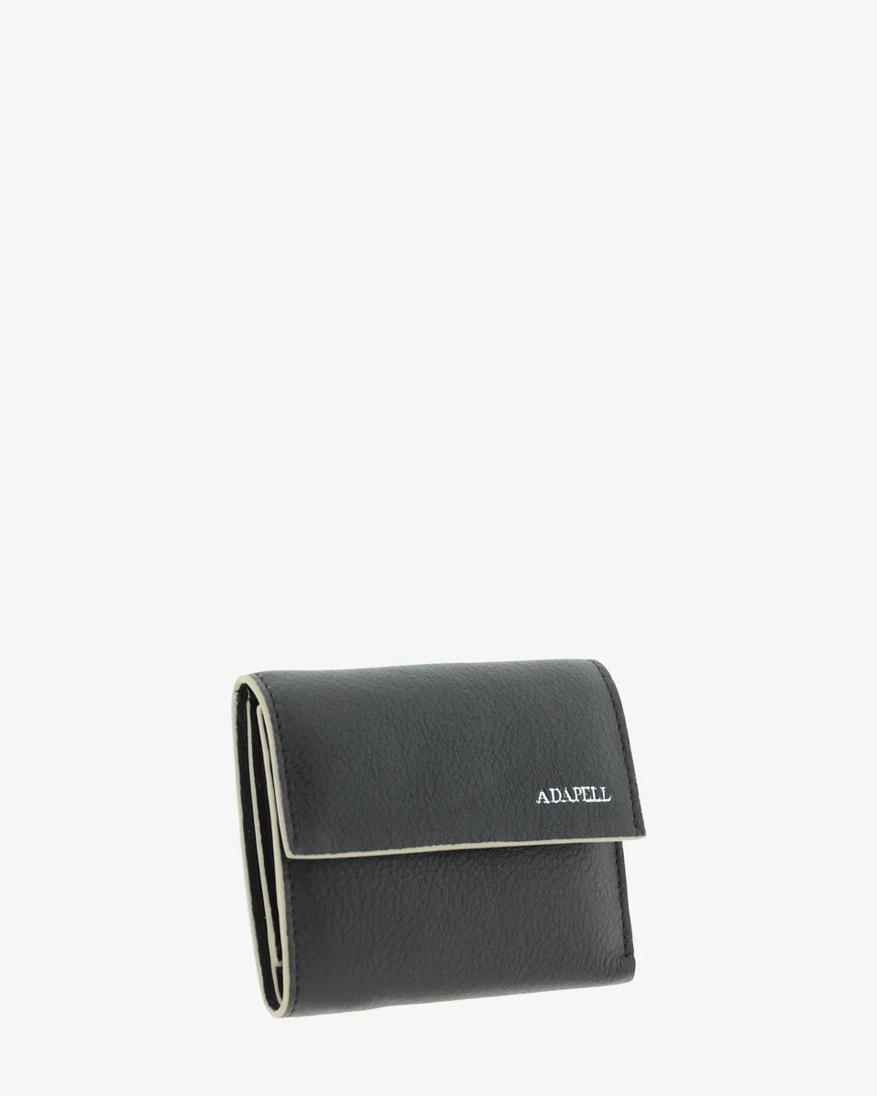 Adapell Essenza 8080 portafoglio piccolo pelle nero RFID