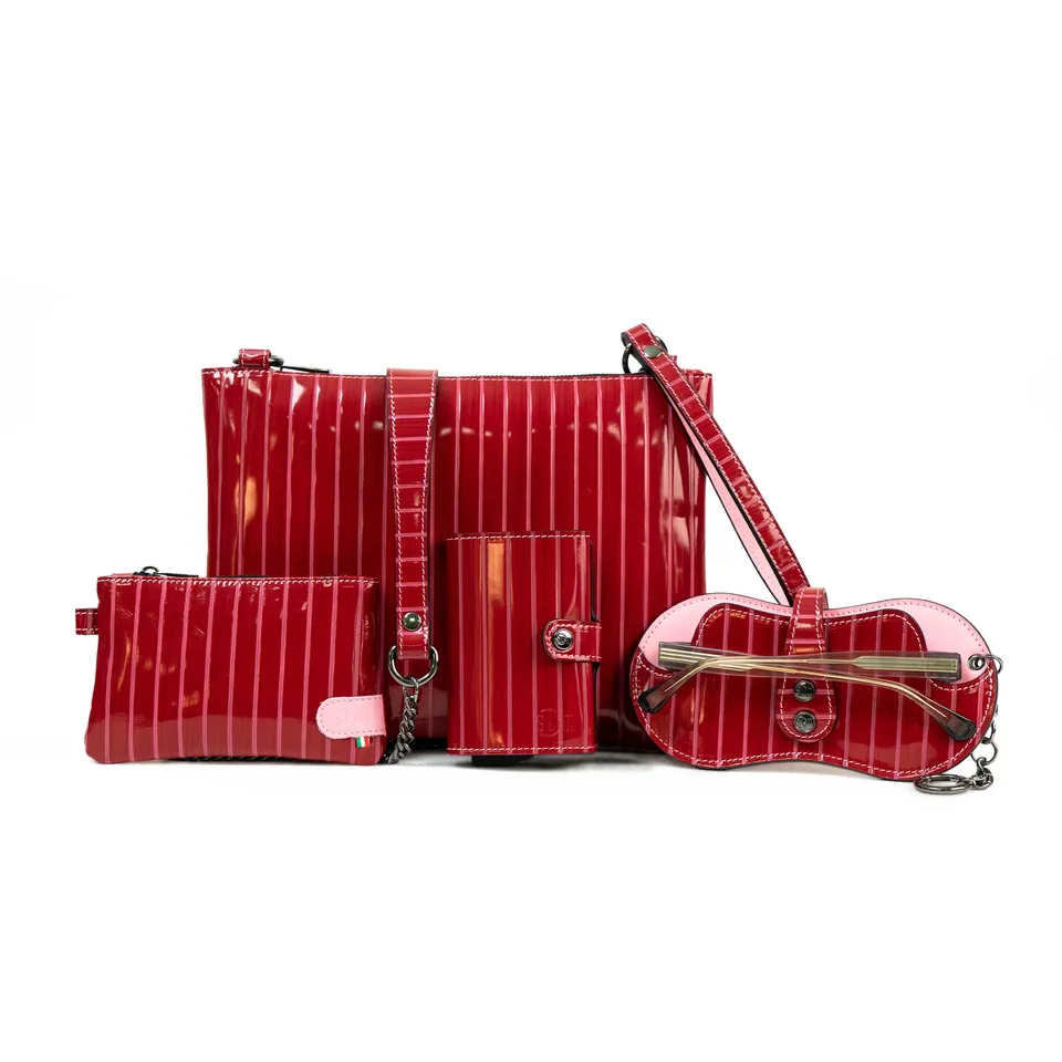 SLim Mini Pochette Set Lollipop Fucsia Rosa portafoglio