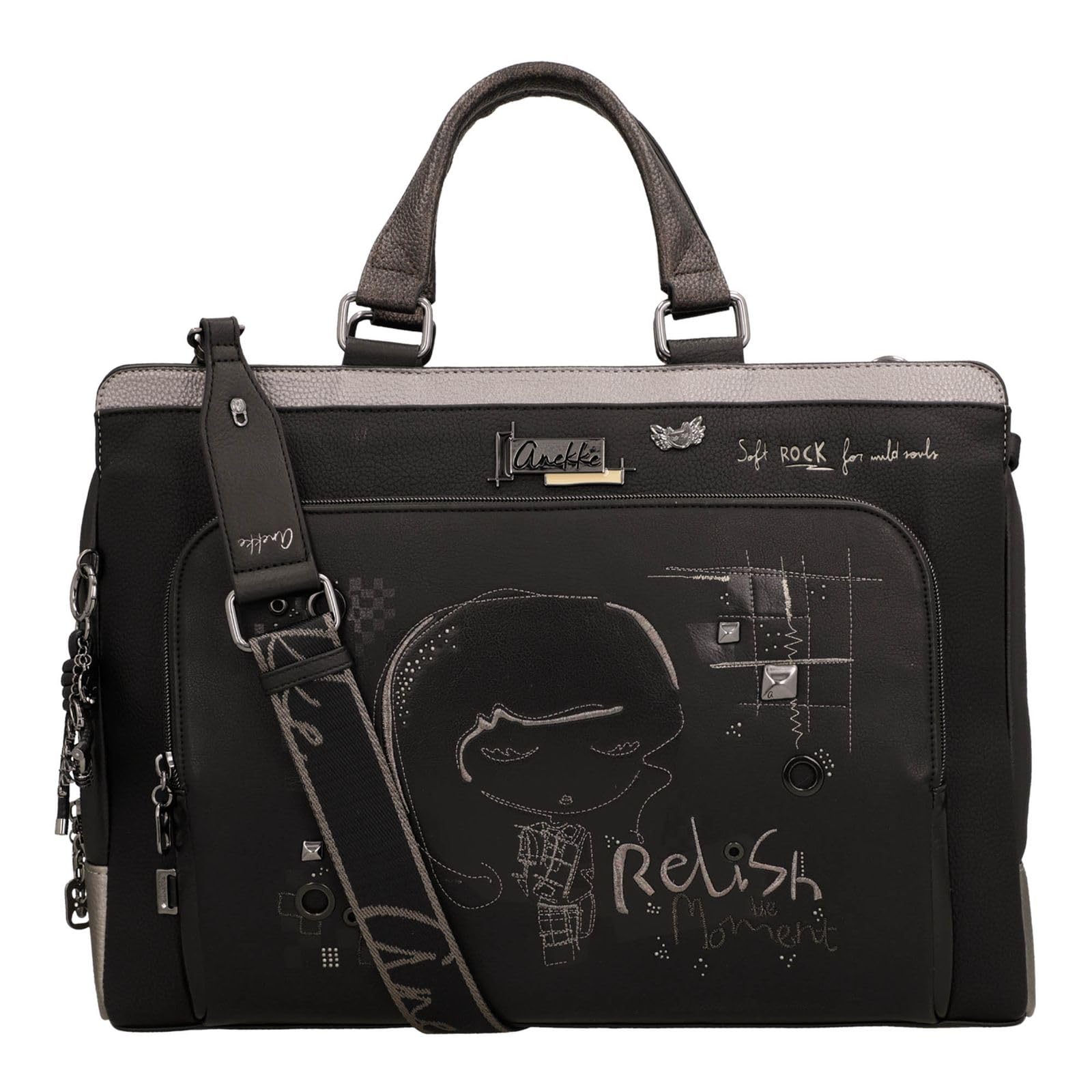 Anekke Iron Borsa Ufficio Laptop 41 cm Nero Multicolor