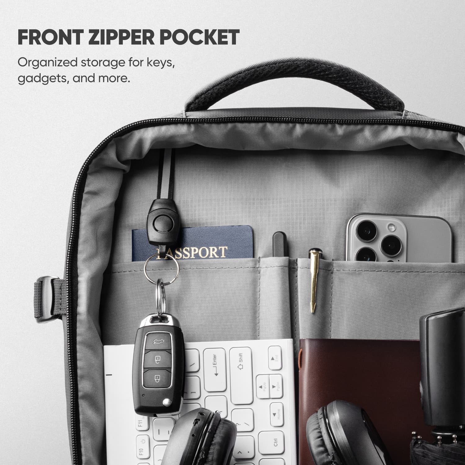 VULKIT Backpacks VBP100 zaino viaggio espandibile nero