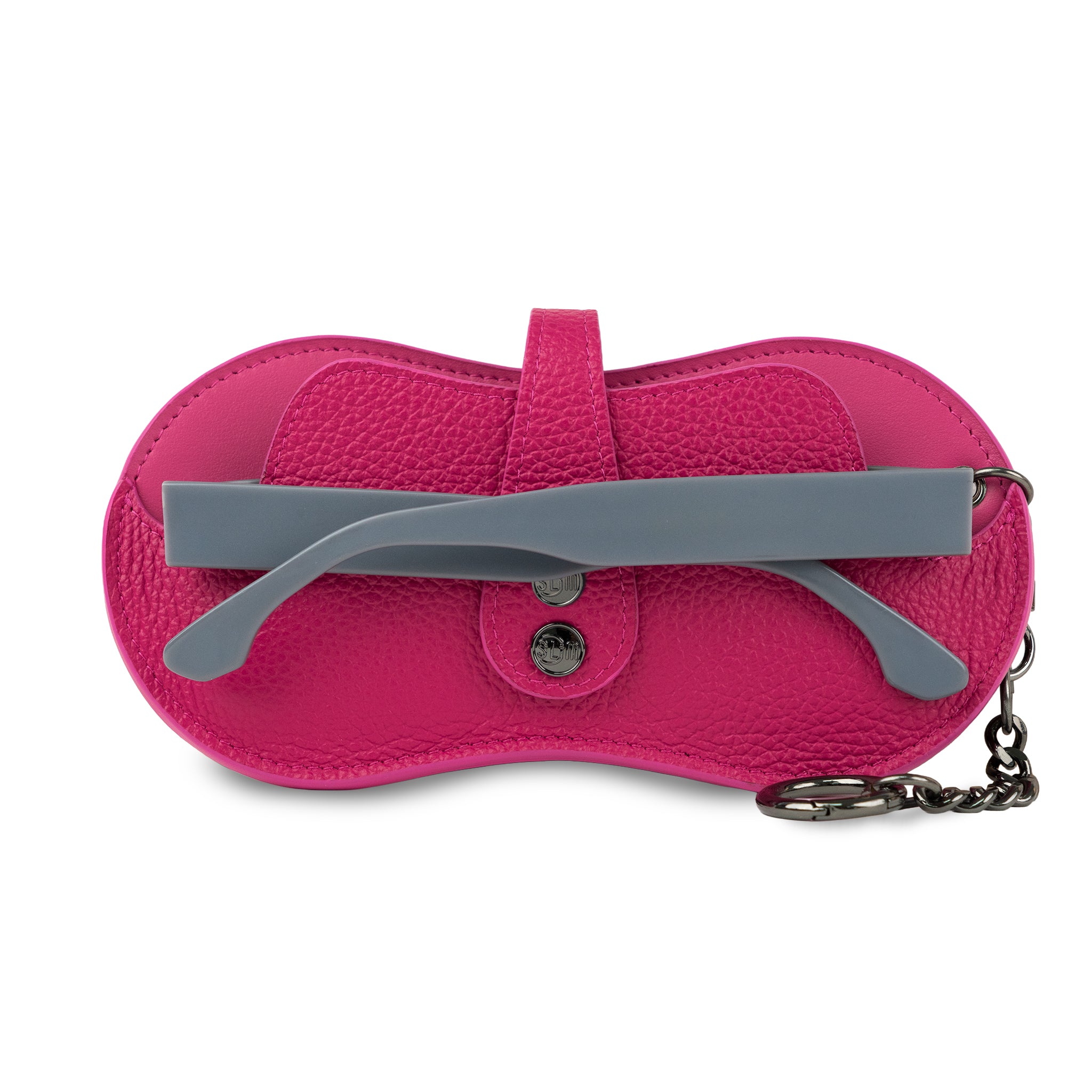 SLim Vision Portaocchiali Pelle Bottalato Fucsia