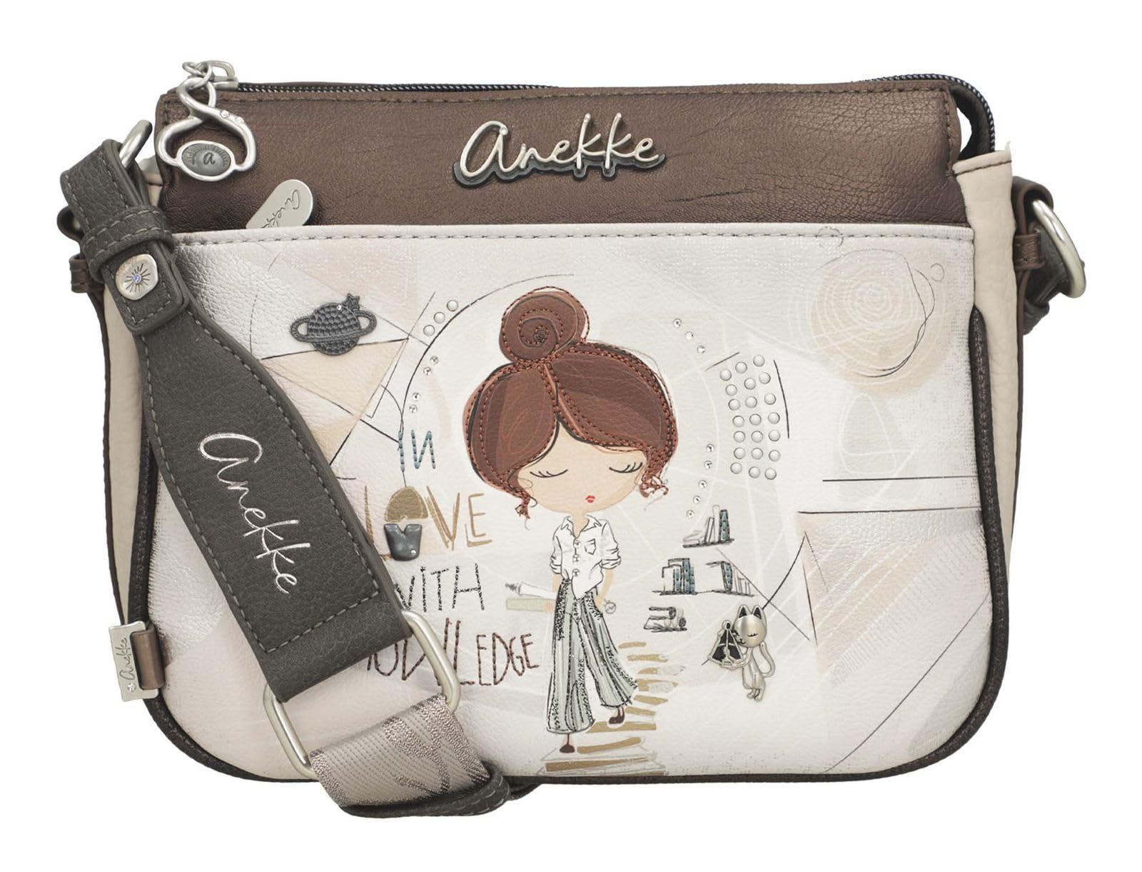 Anekke Sophia Borsa Tracolla Donna Stampa Geometrica