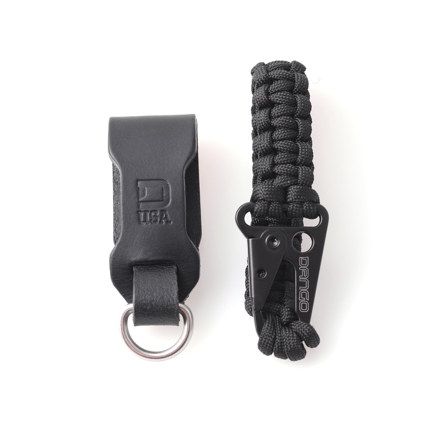 Dango Belts Tether & Belt Fob portachiavi nero Jet Black bundle