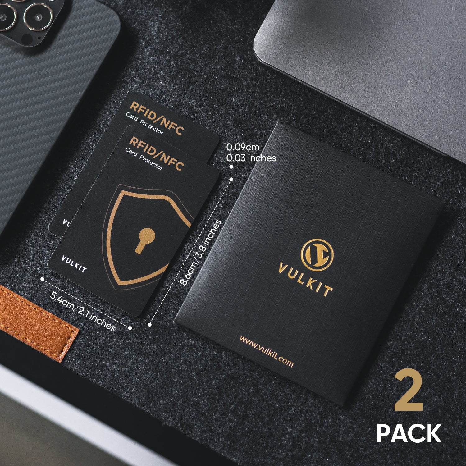 VULKIT VCP100 carta blocco RFID 2 pezzi formato carta credito