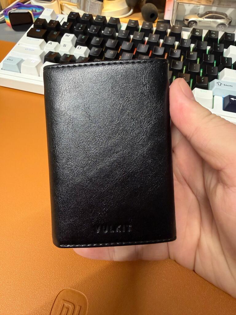 VULKIT Pop Up Wallet VC302 Portafoglio Alluminio Nero con Zip