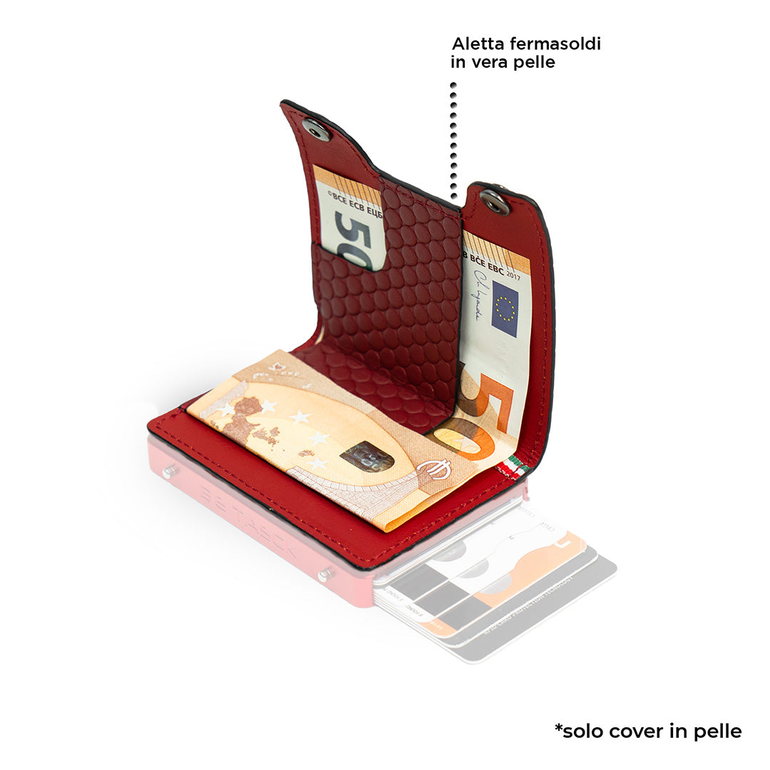 SLim Be Tasck Cover Pelle Bolle Bordeaux Compatta
