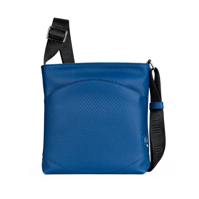 SLim Bag SLim mini borsa pelle Carbon Blu