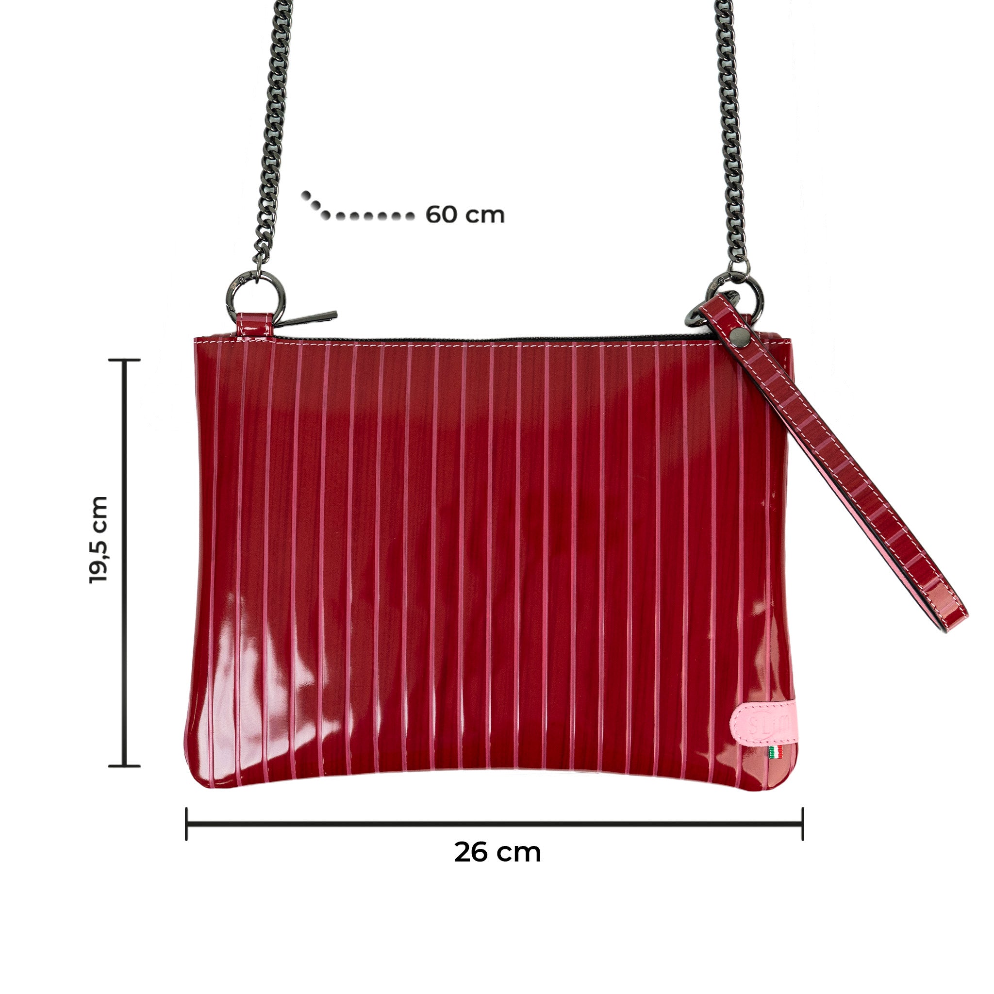 SLim Pochette Tracolla Pelle Lollipop Fucsia Rosa