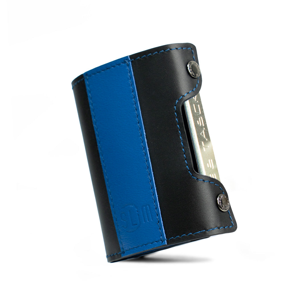 SLim Be Tasck Bicolor Neroblu portafoglio pelle compatto