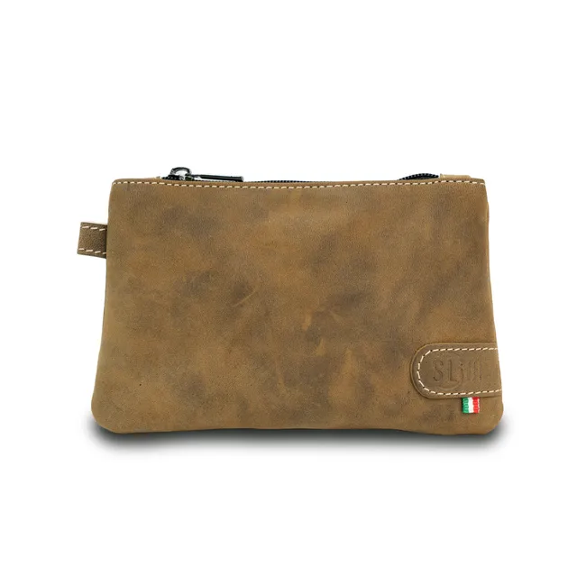 SLim Mini Pochette mini pochette pelle Crazy Cuoio