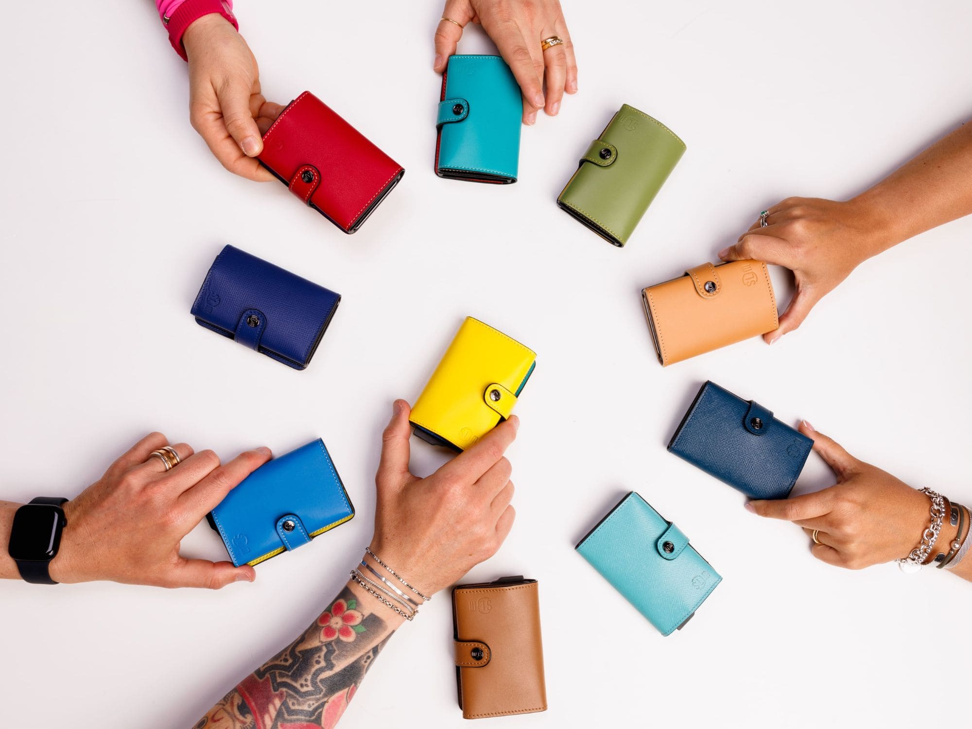 SLim Vera Pelle Personalizzato portacarte pelle compatto
