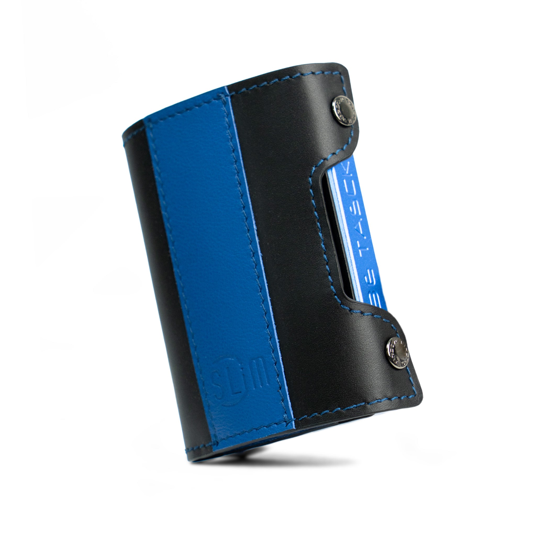 SLim Be Tasck Bicolor Neroblu portafoglio pelle compatto