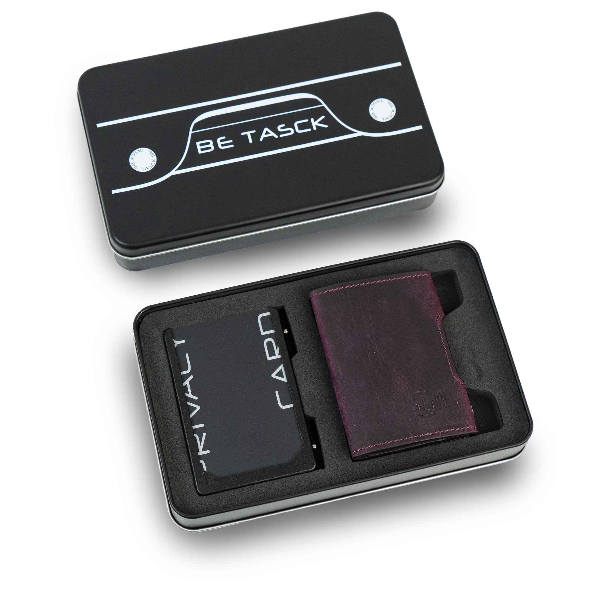 SLim Be Tasck portafoglio pelle viola crazy horse