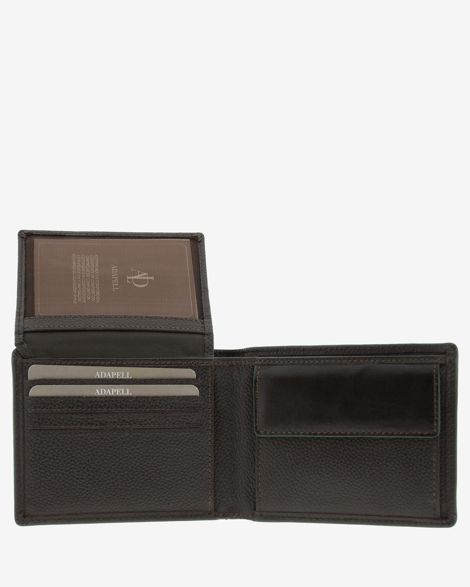 Adapell Urban 1662 portafoglio uomo Nero 8 carte pelle