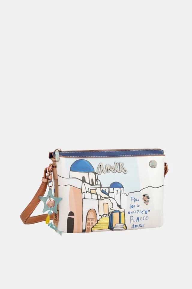 Anekke Mediterranean borsa a tracolla media ecopelle 28x21x4