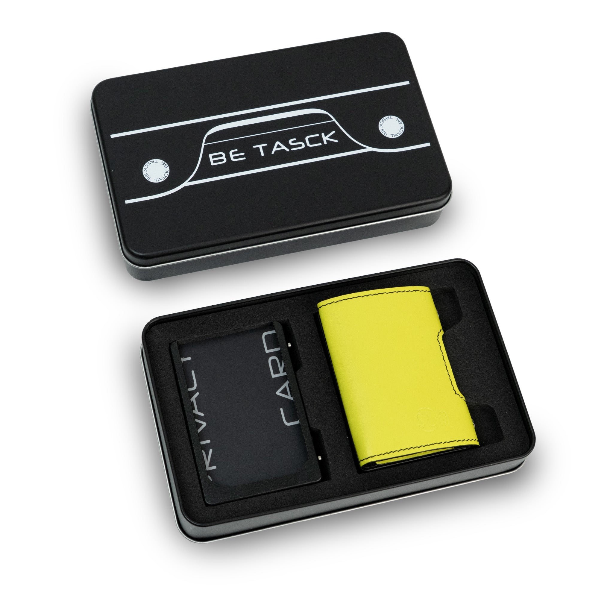 SLim Be Tasck portafoglio pelle liscia lime nero