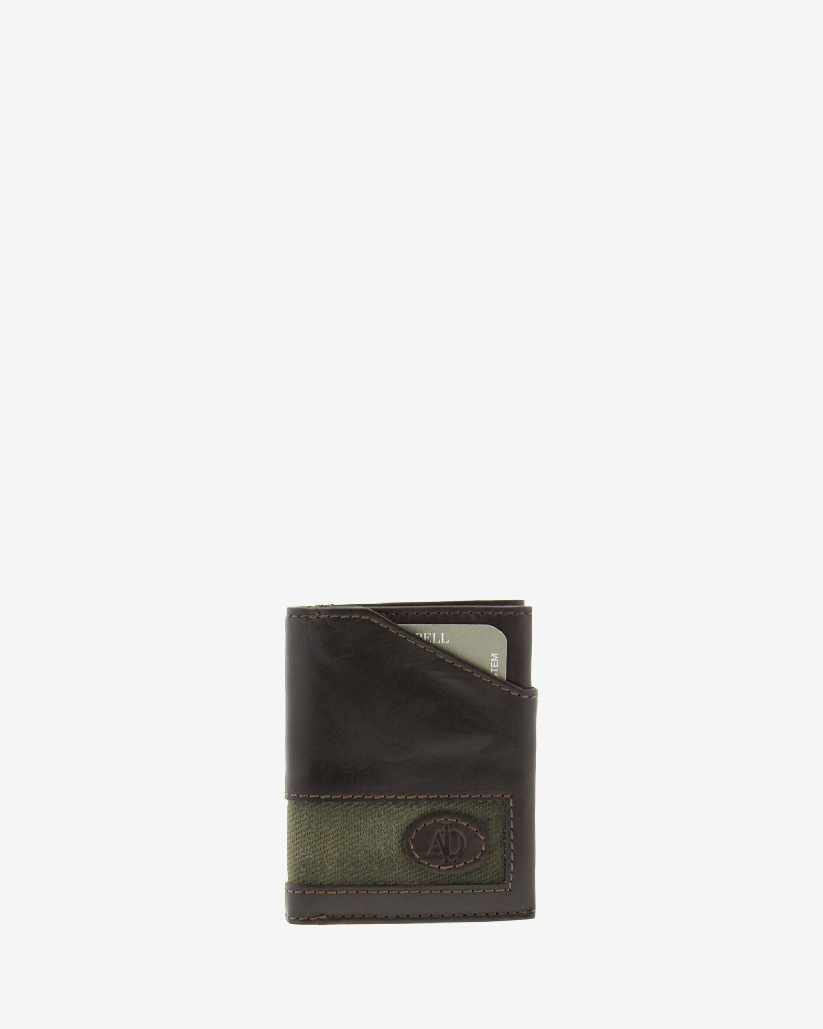 Adapell Range 1622 portacarte uomo cuoio pelle canvas 6 slot