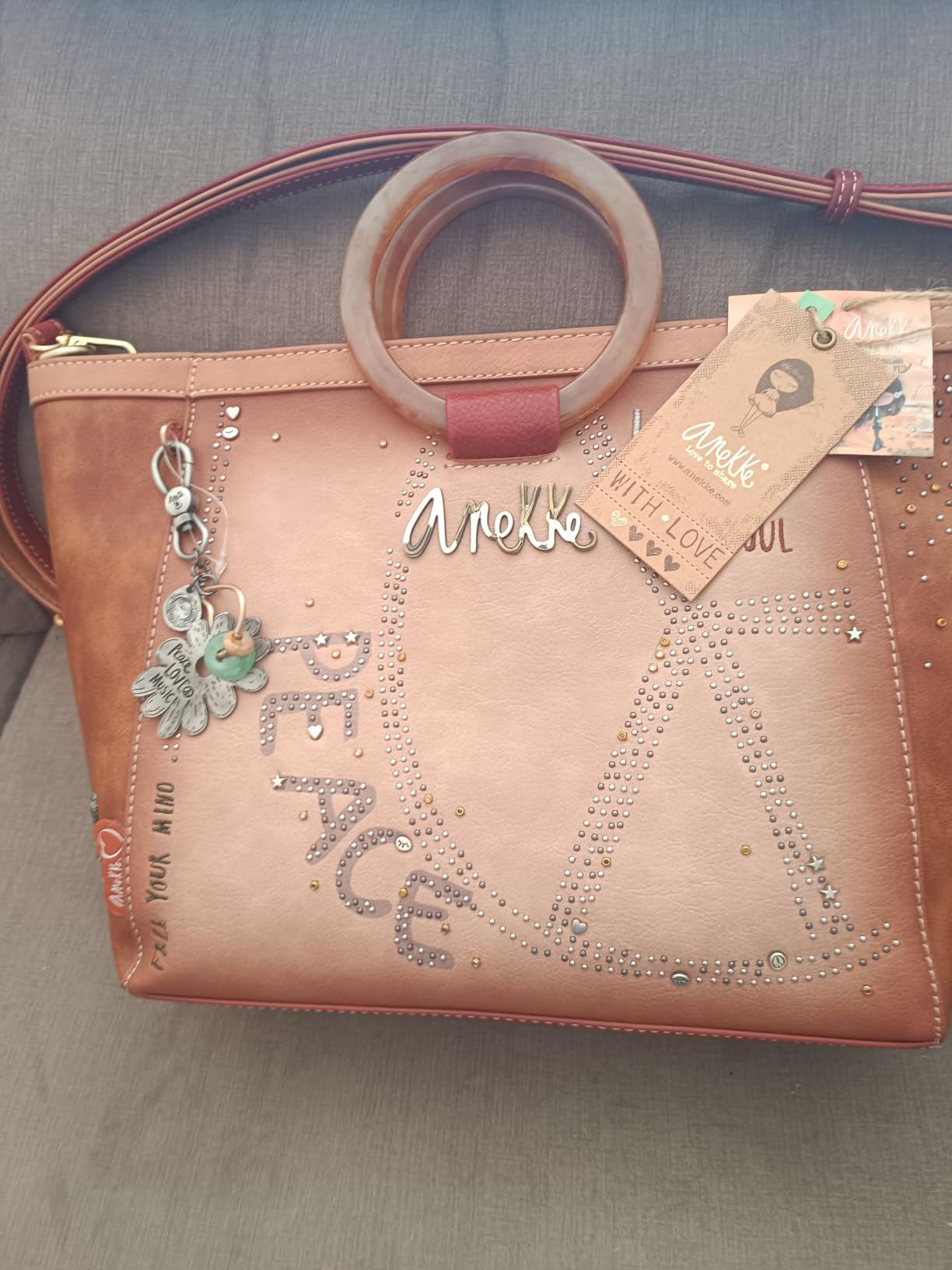 ANEKKE Bloom Flowers Borsa Tracolla 40x25x12 cm