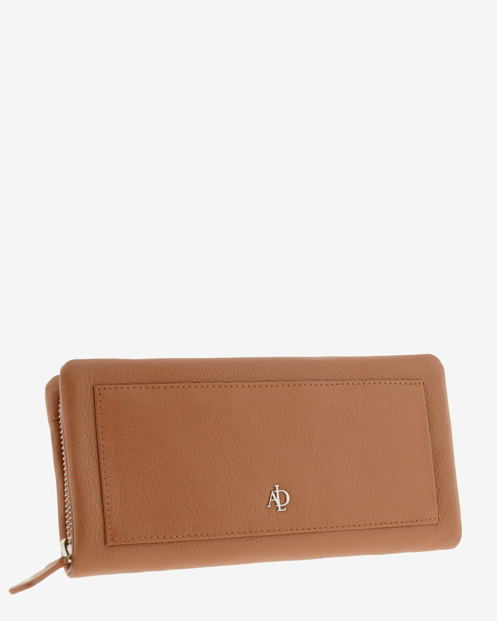 Adapell Lettera 4235 portafoglio grande donna marrone nappa