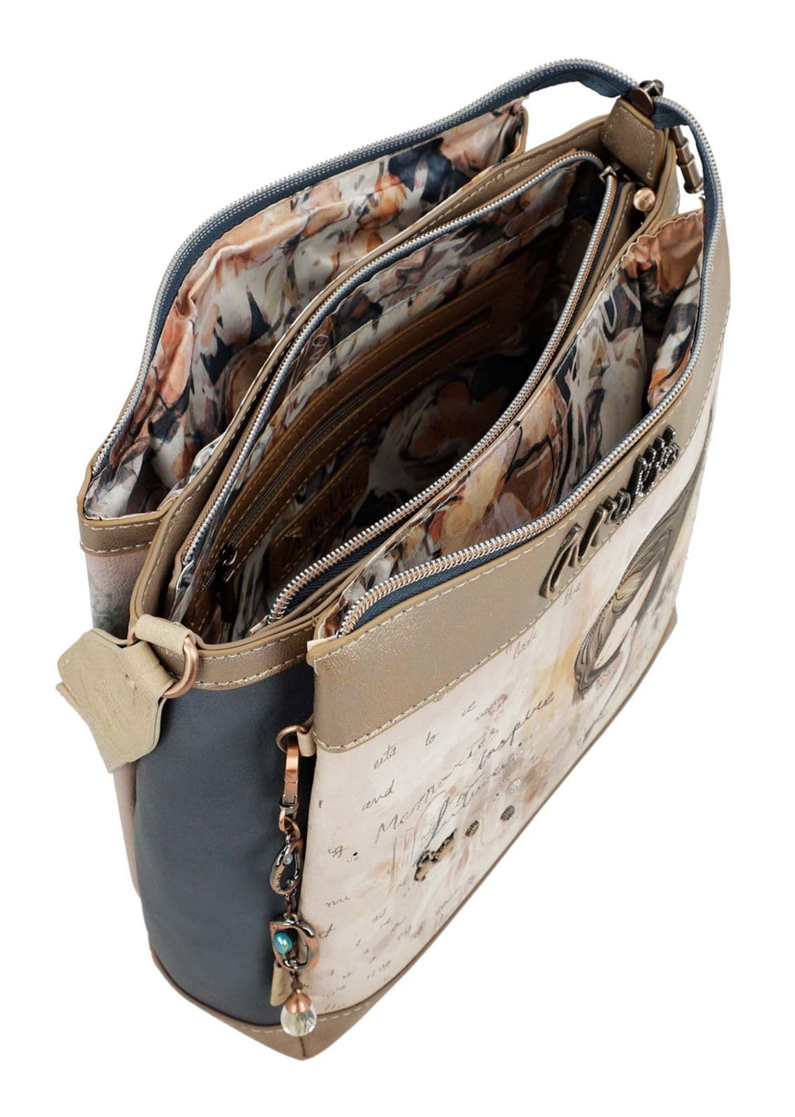 ANEKKE Memories borsa tracolla 3 scomparti 27x25x8