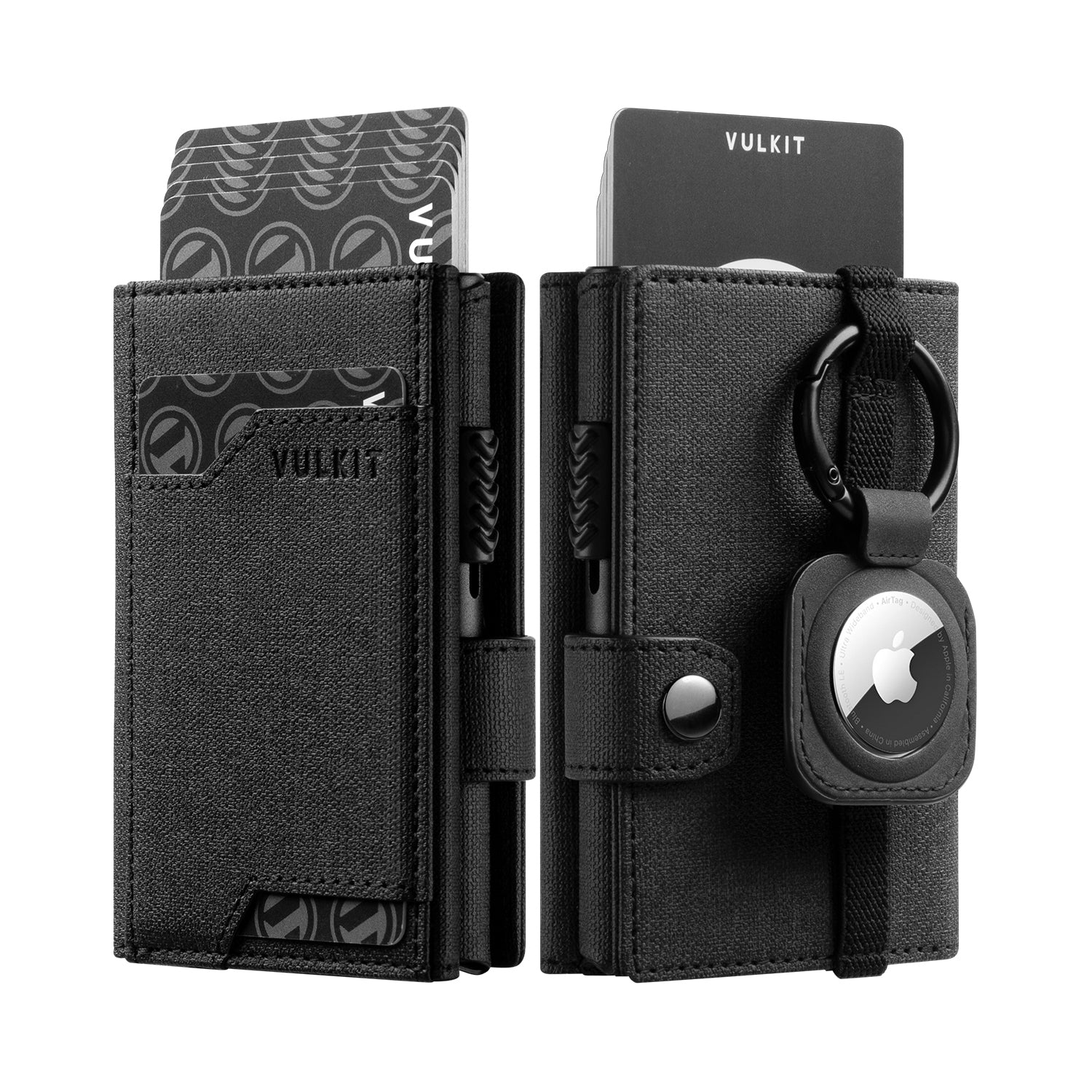 VULKIT AirTag Holder VC311 portafoglio nero pop-up RFID